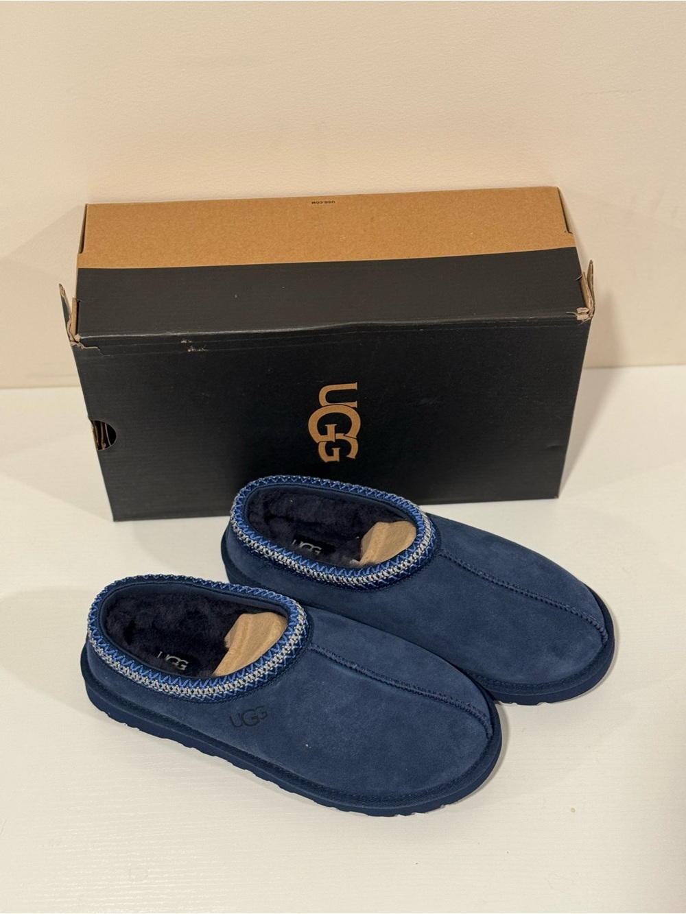UGG Tasman slippers Womens size 7 Navy Blue New - Picture 6 of 10